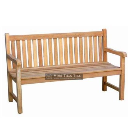 Teak Bench 150 x 55 w/straight back top