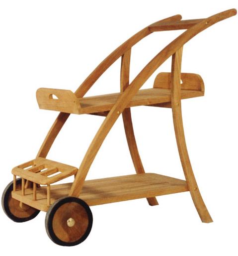 Wholesale Teak Cocktail Cart with Tray | Teak Manufacturer